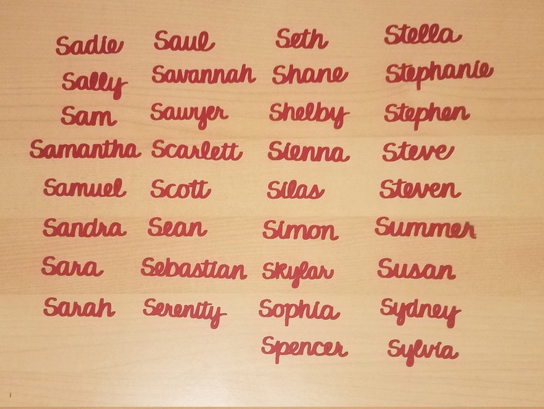Handwritten S Names Choose Your Name beginning With S | Etsy