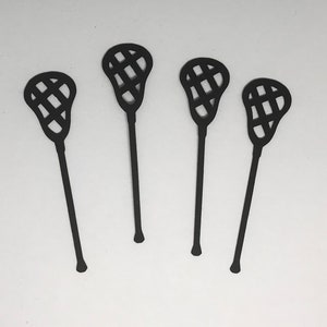 Lacrosse Sticks 50 piece card stock confetti, table scatter, scrapbooking, choose your color(s)
