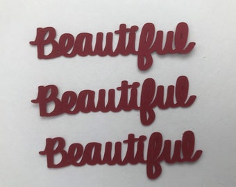 Beautfiful 100 piece handwritten word confetti, table scatter, scrapbooking embellishment, card making, choose your color