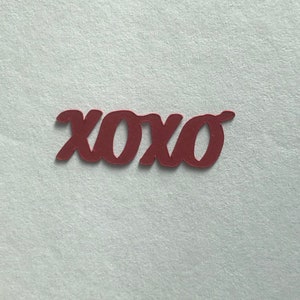La Saint-Valentin / thème de l’amour : xoxo 100-pièce mot manuscrit card stock confettis, décorations de fête, carterie, scrapbooking