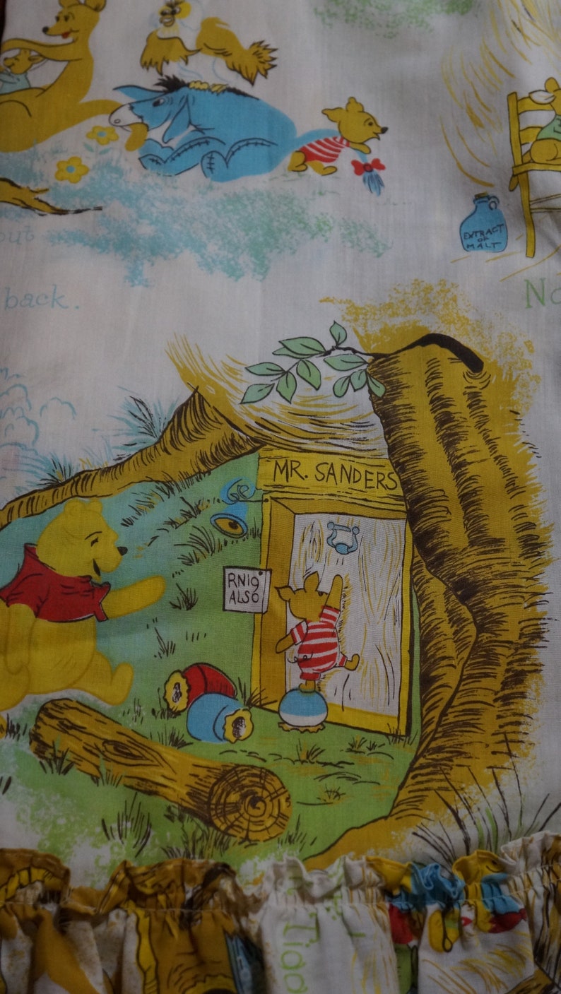 Vintage Winnie The Pooh Disney Curtains