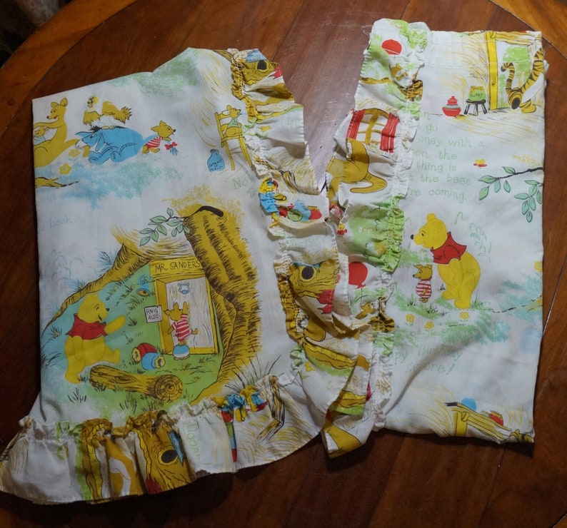 Vintage Winnie The Pooh Disney Curtains