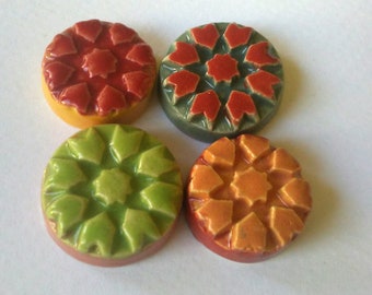 Tiles or made in Provence ceramic cabochons