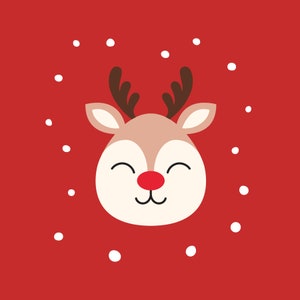 Rendieren SVG, Rendieren PNG, Rendieren gezicht SVG, Kerst SVG voor shirts, Rendieren DXF, Schattig Rendieren SVG, Jongen Rendieren SVG, Meisjes rendieren