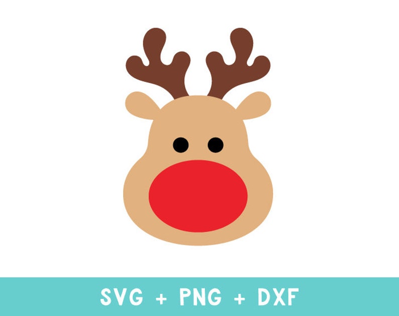 reindeer svg, reindeer png, christmas svg, cricut christmas, silhouette, reindeer dxf, cute reindeer svg png, red nose, reindeer face svg image 2