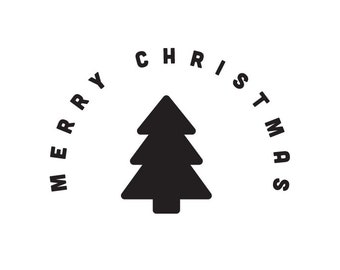 feliz navidad svg / navidad minimalista / árbol de navidad / svg png dxf / navidad svg / archivo de corte de letrero navideño / descarga instantánea