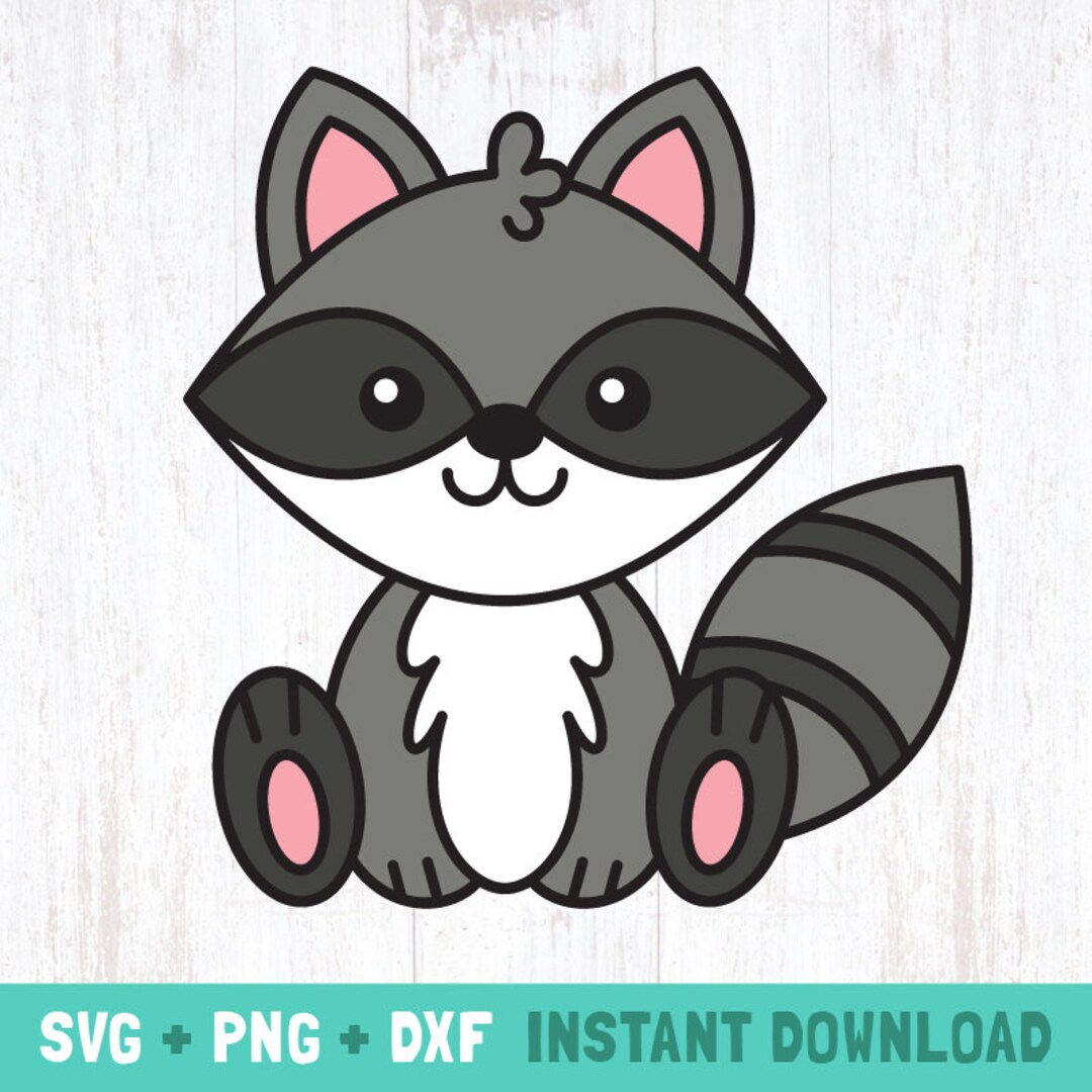 Cute Raccoon Svg, Raccoon Svg, Raccoon Cut File, Baby Raccoon Clipart