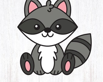 cute raccoon svg, raccoon svg, raccoon cut file, baby raccoon clipart, baby raccoon svg, raccoon dxf,  raccoon shirt svg, raccoon layered