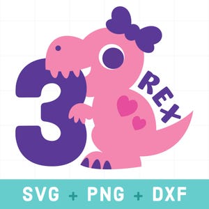3 rex svg girl dinosaur, three rex png, girl three rex dinosaur svg, girl 3rd birthday svg, three year old girl dinosaur birthday t shirt
