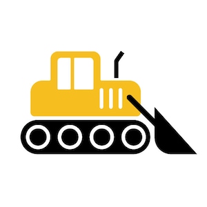 bulldozer / svg png dxf / bulldozer png / bouwvrachtwagen svg / bulldozer svg / bulldozer png / digitaal bestand / bulldozer clipart / jongen verjaardag
