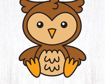 schattige uil svg, uil svg, uil gesneden bestand, baby uil clipart png, baby uil svg, uil dxf, uil shirt svg, bosdieren svg, uil verjaardag svg