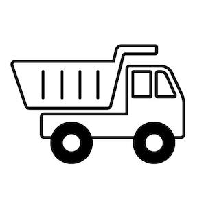 dump truck outline / bouw clipart / bouw truck / dump truck png / dump truck vector / constructie sublimatie