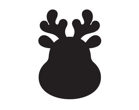 もうすぐX'mas☆sale！　トナカイのもくもくスタイ(ブラックライン) トナカイ svg png dxf、トナカイ シルエット svg、クリカット