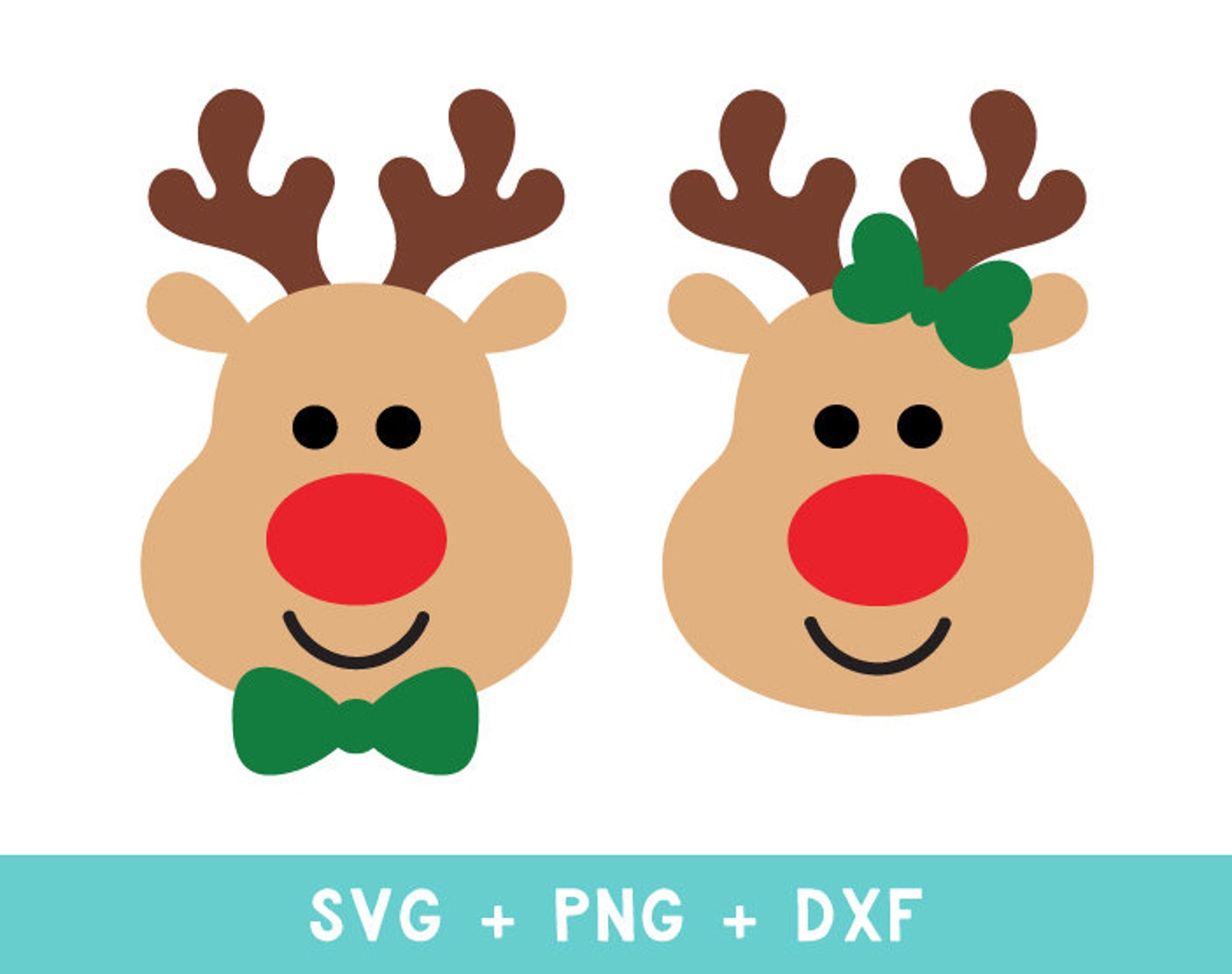 Reindeer Svg Png Dxf, Reindeer Face Svg, Christmas Svg, Cricut ...