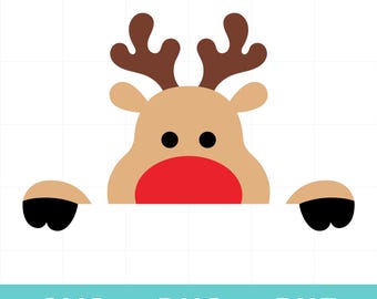 覗くトナカイ svg png dxf、トナカイ モノグラム svg、トナカイの名前