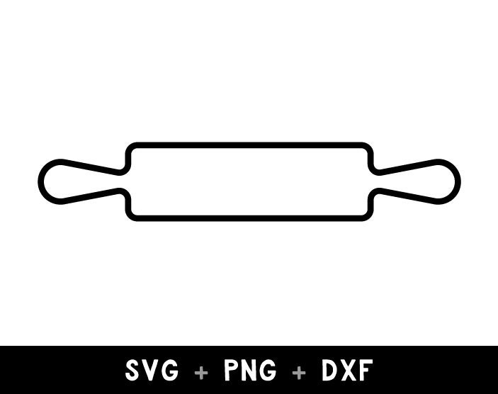 Rolling Pin Line Art / svg png dxf / Clipart / Cricut / | Etsy