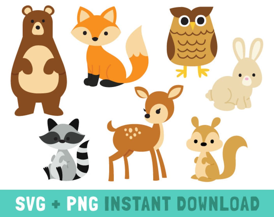 Woodland Animals Svg, Forest Friends, Forest Animals Svg, Forest