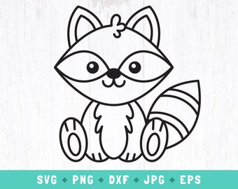 uroczy zarys szopa svg, zarys szopa svg, mały szop png, siedzący szop svg, zwierzęta leśne svg, wiewiórka clipart, szop svg