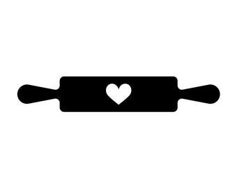 rodillo con corazón, rodillo svg, rodillo png, rodillo dxf, hornear svg, hornear svg, herramientas para hornear svg, panadero svg, panadería svg