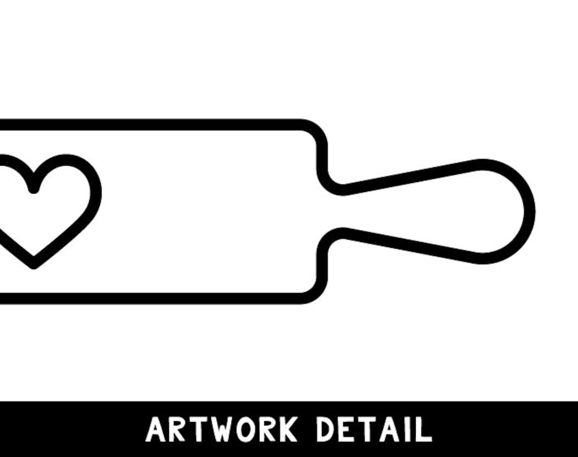 Rolling Pin With Heart Rolling Pin Outline Rolling Pin Svg Etsy