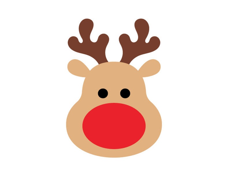 reindeer svg, reindeer png, christmas svg, cricut christmas, silhouette, reindeer dxf, cute reindeer svg png, red nose, reindeer face svg image 1