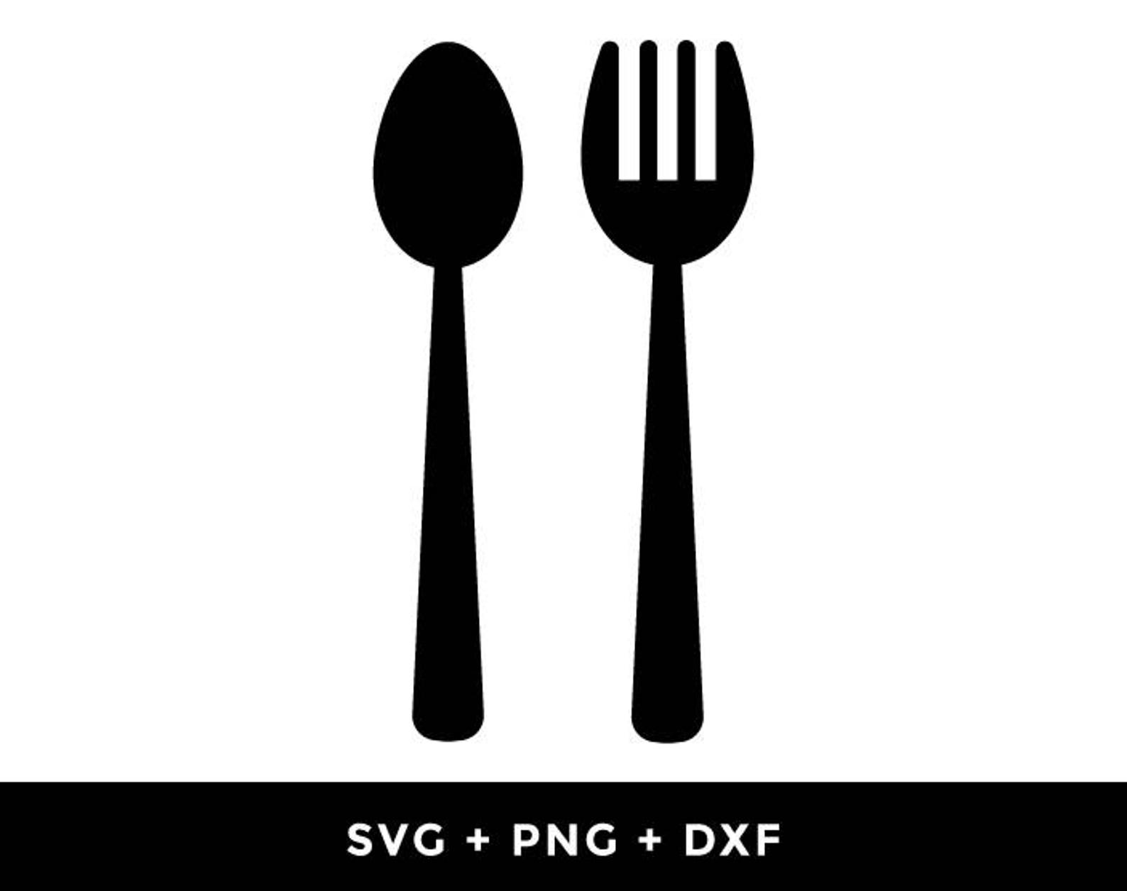 Buy Spoon and Fork / Svg / Png / Dxf / Cricut / Silhouette / Online in