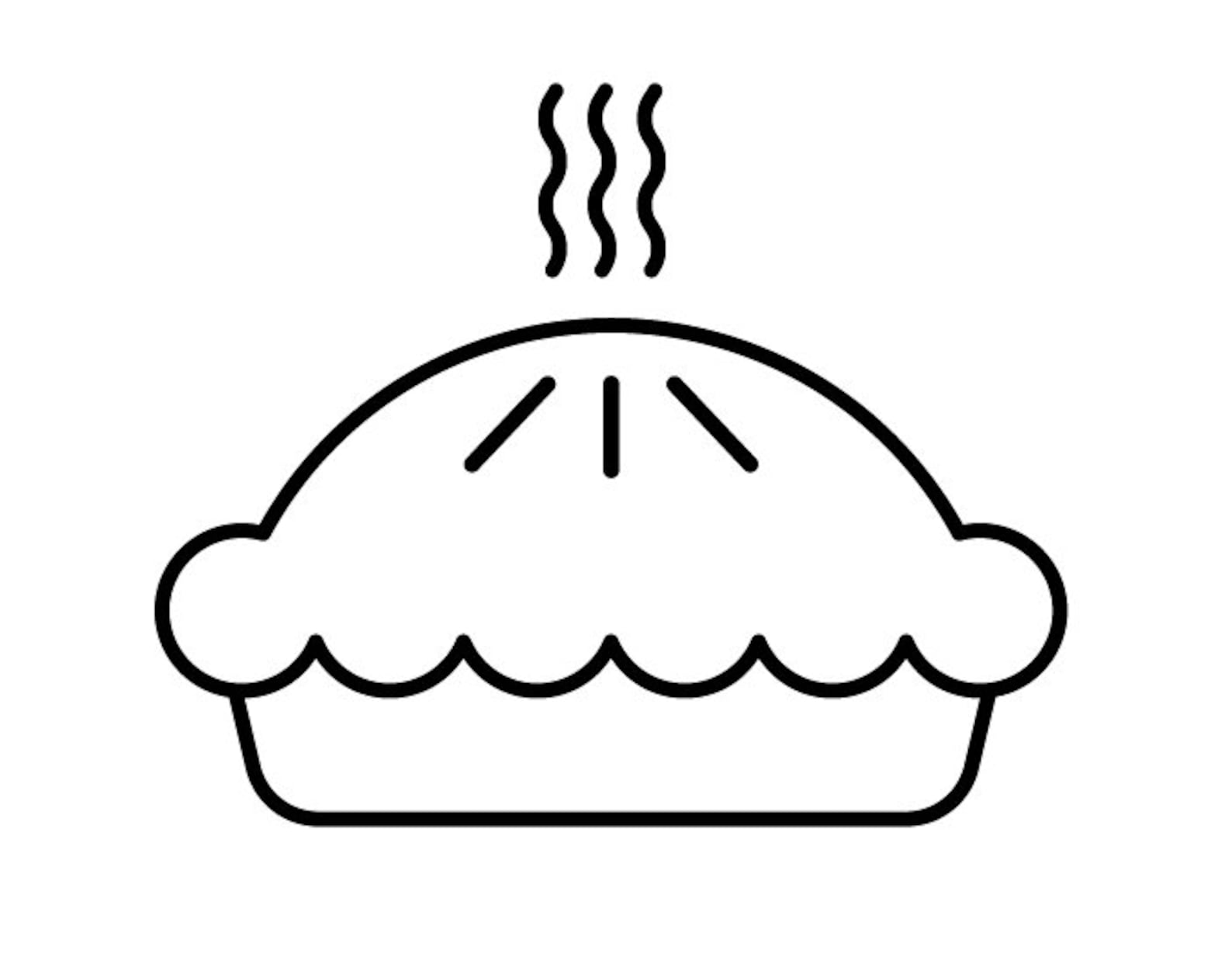 Pie Outline Svg, Pie Clipart, Pie Svg, Png, Dxf, Pumpkin Pie Svg, Pie