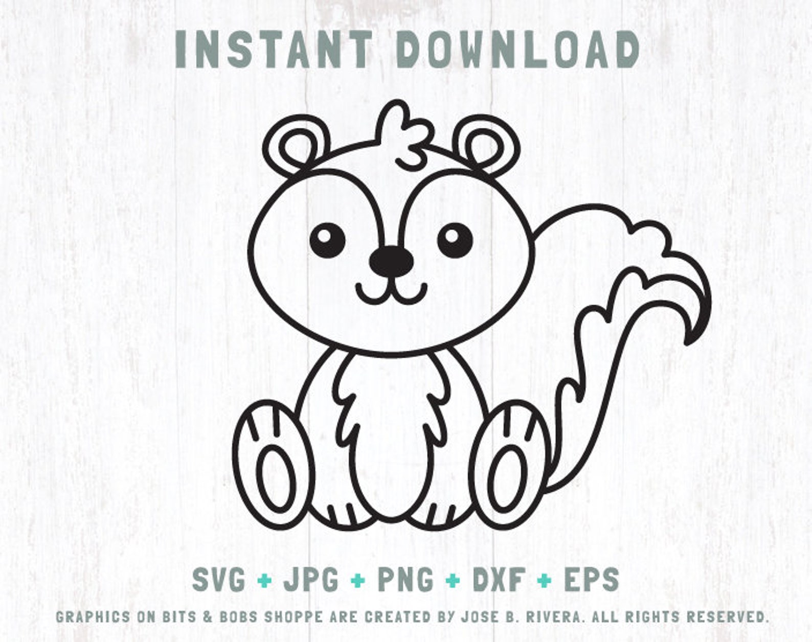 Cute Skunk Svg Skunk Outline Svg Skunk Png Sitting Skunk - Etsy