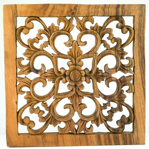 Hand Carved Wooden Wall Art Sculpture Room Decorative Mandala Unique Gift