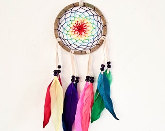 Handmade Bohemian Macramé Beads Dream Catcher Car Wall Hanging Decoration Art Multi Colour