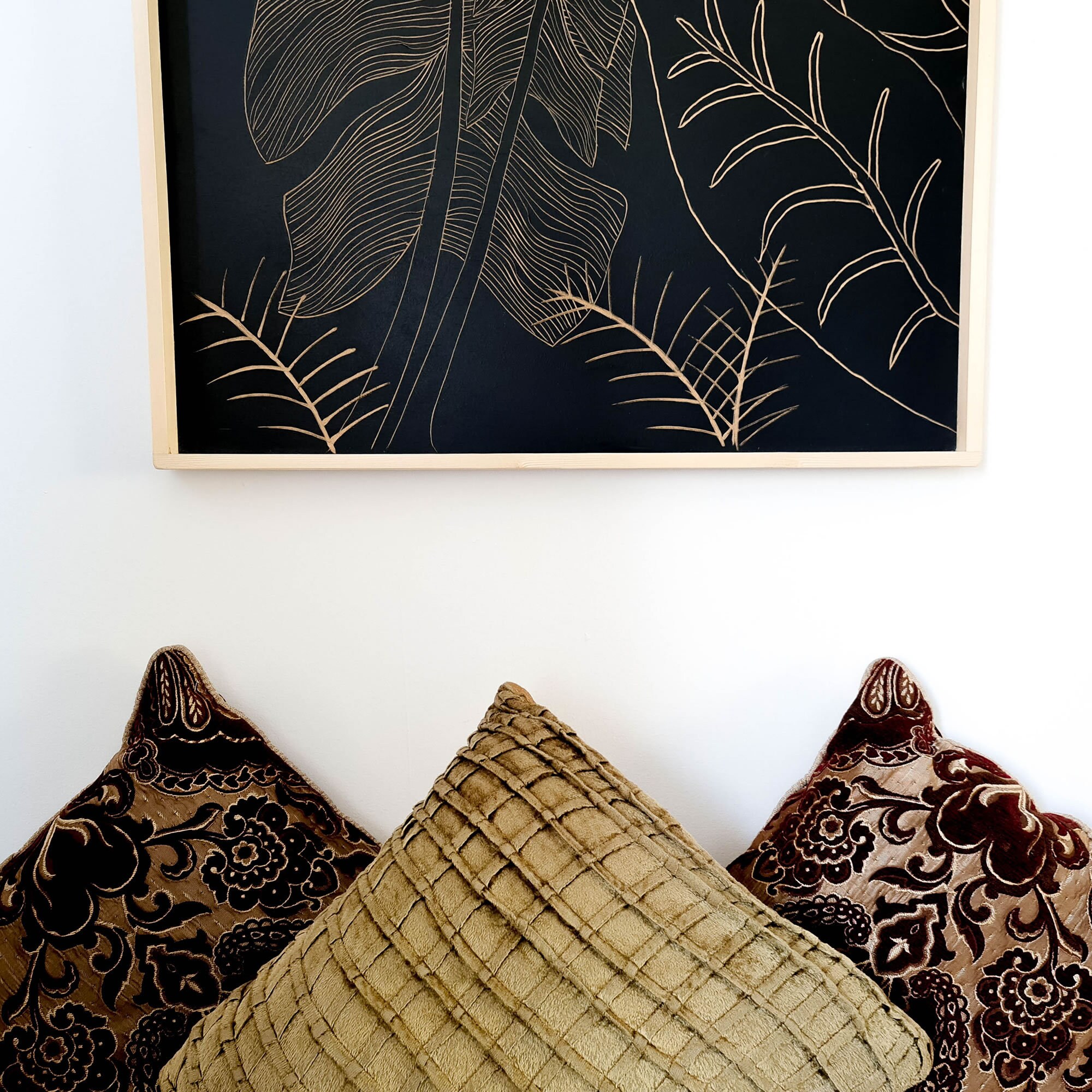 Arte de pared de madera tallada Hojas silvestres decorativas | Etsy