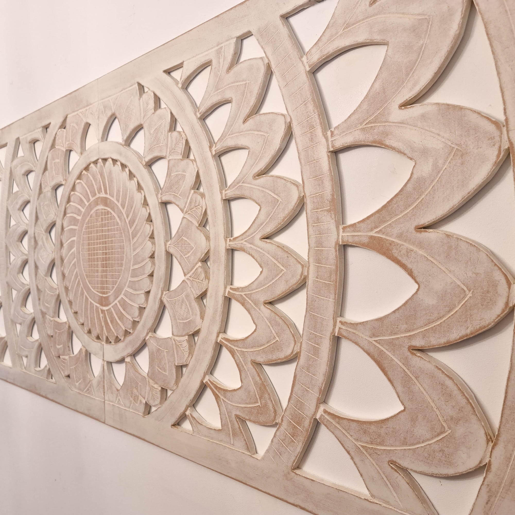 Hand Carved Wooden Mandala Large Wall Art Unique Decorative Etsy