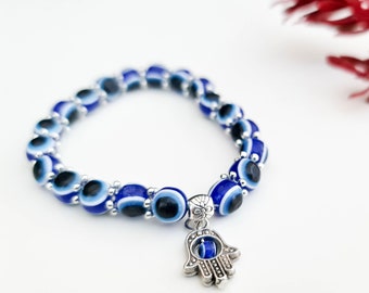 Turkish Oval Blue EVIL EYE Nazar new fashion Bracelet blue woman man UNISEX
