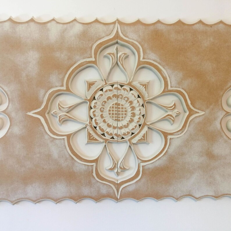 Carved Wooden Wall Art Large Decorative Mandala Elegant | Etsy