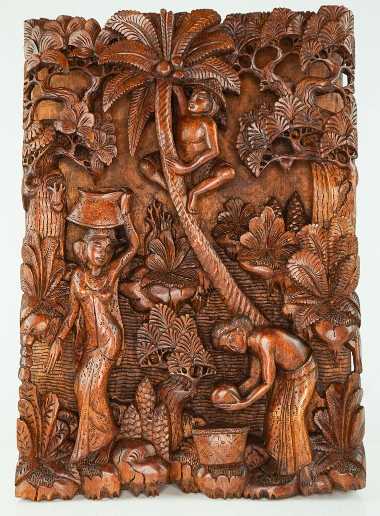 Tribal Art Wood Carving Panel Sculpture Wall Decor Etsy