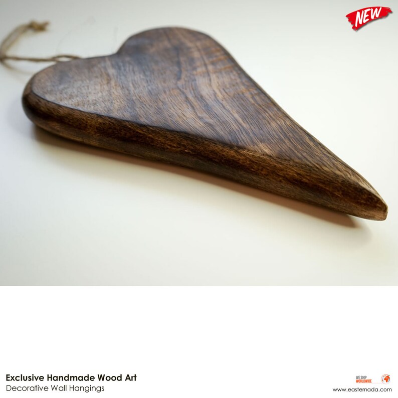 Handmade Carved Wood Wall Art Decorative Hanging Love Heart Etsy