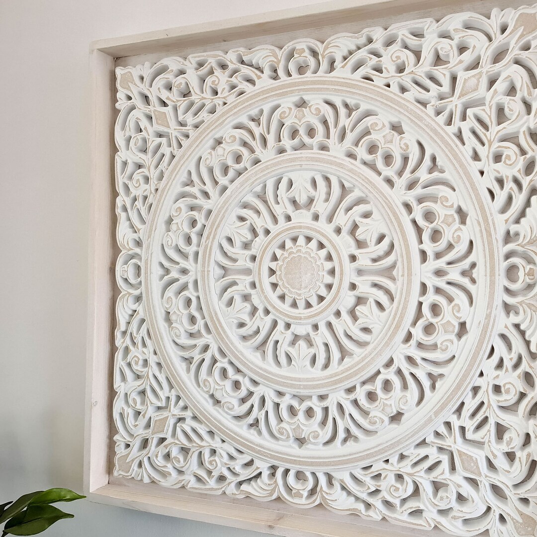 Carved wood 2024 wall art
