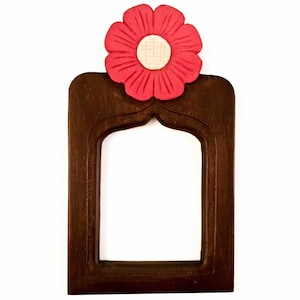 Hand Carved Wood Decorative Wall Art Sculpture hanging Antique Style Moroccan Indian Picture Frame Gift
