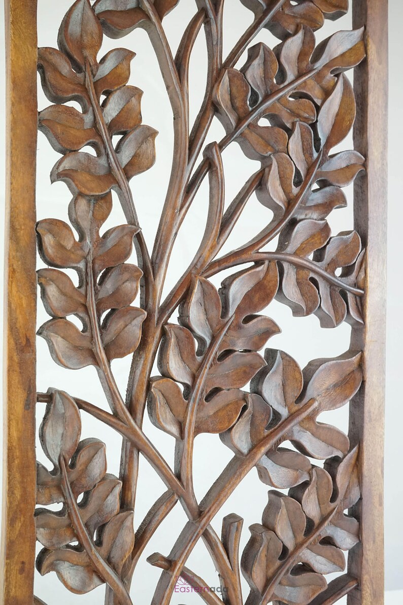 Handmade Carved Teak Wood Wall Art Decorative Sculpture Etsy