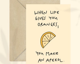 Oranje kaart + envelop