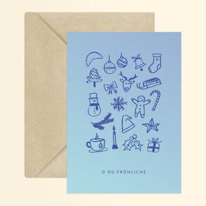 Kaart O du Fröhliche + envelop