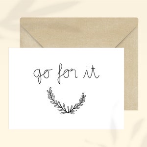 Karte Go For It + Umschlag