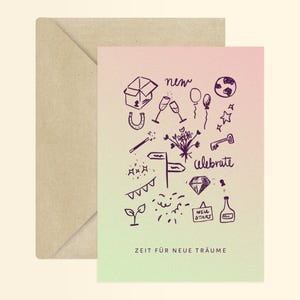 Card Time pour de nouveaux rêves + enveloppe