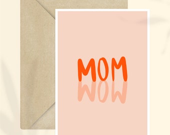 Karte Mom Wow + Umschlag