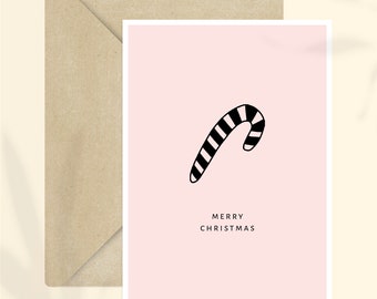 Vrolijke kerstkaart + envelop