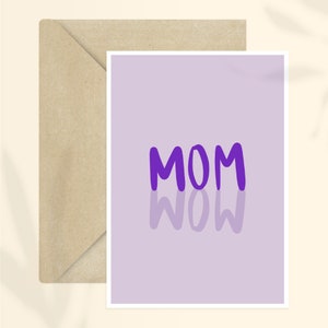 Karte Mom Wow Lila + Umschlag
