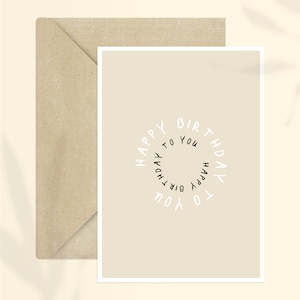 Cartão de feliz aniversário + envelope