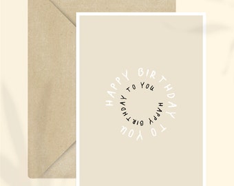 Happy Birthday To You kaart + envelop
