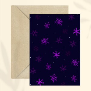 Cartolina di Natale con neve + busta