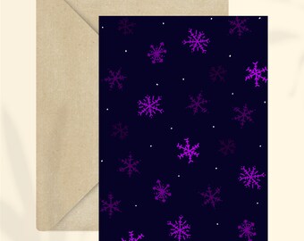 Sneeuw kerstkaart + envelop